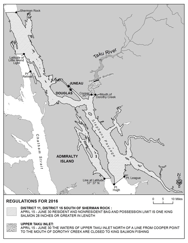 2016 KING SALMON SPORT FISHING REGULATIONS FOR JUNEAU AREA MARINE WATERS